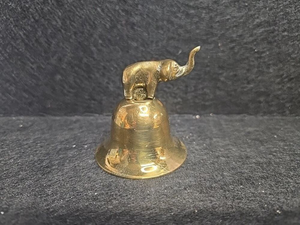 Vintage Brass Elephant Bell